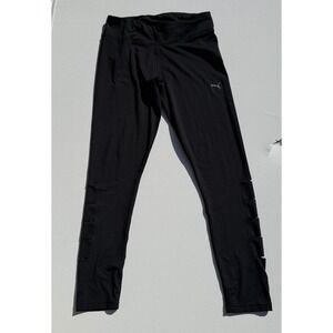Puma Dry Cell Black Athletic Leggings Cutout Detail Womens Size L G